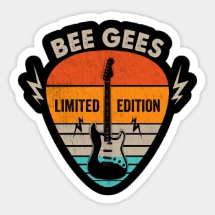 Vintage Bee Name Guitar Pick Limited Edition Birthday Sticker